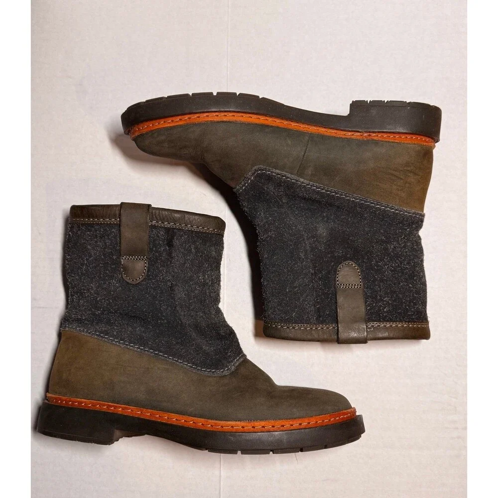 CLARKS Trace Fern Leather Boots Women Size 8 1/2 (Bx 3)